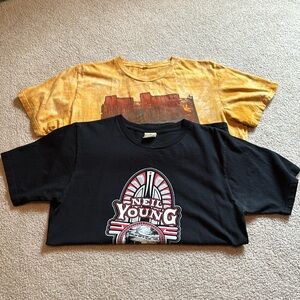 Lot of 2 Neil Young Tour T-shirts